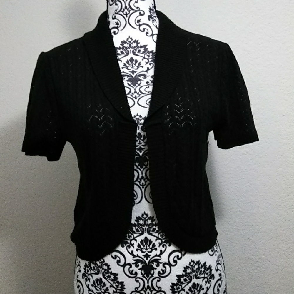 Notations Open front short sleeve Cardigan